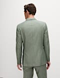 Slim Fit Double Breasted Jacket with Stretch