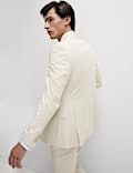 Slim Fit Double Breasted Jacket with Stretch