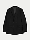 Slim Fit Double Breasted Jacket with Stretch