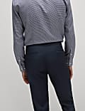 Slim Fit Elasticated Suit Trousers