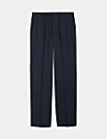 Relaxed Fit Stretch Suit Trousers