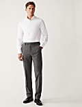 Regular Fit Check Stretch Suit Trousers