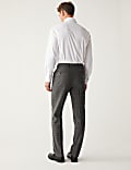 Regular Fit Check Stretch Suit Trousers