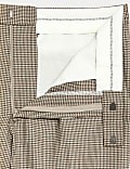 Slim Fit Puppytooth Check Trousers