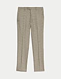 Slim Fit Puppytooth Check Trousers