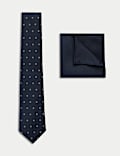Geometric Tie & Pocket Square Set