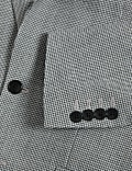 Regular Fit Textured Puppytooth Suit Jacket