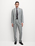Regular Fit Textured Puppytooth Suit Trousers