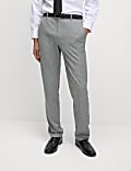 Regular Fit Textured Puppytooth Suit Trousers