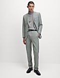 Regular Fit Textured Puppytooth Suit Trousers