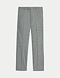 Regular Fit Textured Puppytooth Suit Trousers