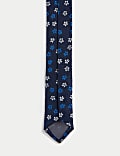Smalle stropdas met bloemenprint