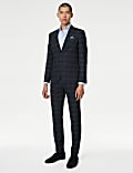 Skinny Fit Check Suit Jacket