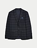 Skinny Fit Check Suit Jacket