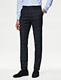 Skinny Fit Check Suit Trousers