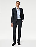 Skinny Fit Check Suit Trousers