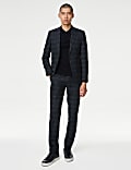 Skinny Fit Check Suit Trousers