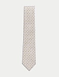 Silk Rich Geometric Tie with Linen