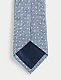 Silk Rich Geometric Tie with Linen