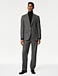 Regular Fit Puppytooth Suit Trousers