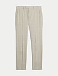 Slim Fit Check Suit Trousers