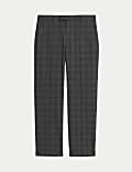 Regular Fit Check Stretch Suit Trousers