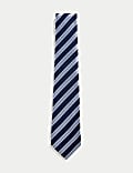 ربطة عنق مخططة من الحرير الصافي