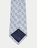 Medallion Linen Silk Blend Tie