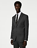 Veste de costume coupe cintrée en tissu extensible à motif texturé