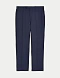 Regular Fit Check Stretch Suit Trousers