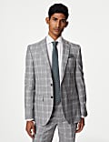 Slim Fit Check Stretch Suit Jacket