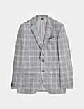 Slim Fit Check Stretch Suit Jacket