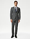 Skinny Fit Prince of Wales Check Suit Trousers