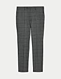 Skinny Fit Prince of Wales Check Suit Trousers