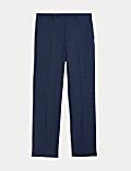 Regular Fit Check Stretch Suit Trousers