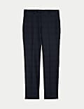 Slim Fit Prince of Wales Check Suit Trousers