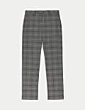 Regular Fit Check Stretch Suit Trousers