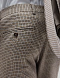 Tailored Fit Grid Check Suit Trousers