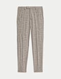 Tailored Fit Grid Check Suit Trousers