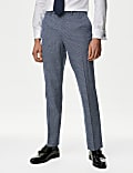 Slim Fit Puppytooth Stretch Suit Trousers