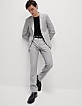 Pantalones de traje de corte slim con estampado de cuadros príncipe de Gales