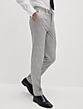 Slim Fit Prince of Wales Check Suit Trousers