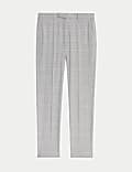 Pantalones de traje de corte slim con estampado de cuadros príncipe de Gales