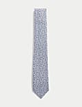 Smalle stropdas met bloemenprint