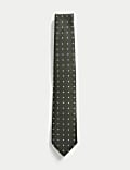 Corbata fular estrecha con diseño de espiga