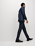 Slim Fit Check Suit Trousers