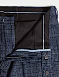 Slim Fit Check Suit Trousers