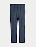 Slim Fit Check Suit Trousers