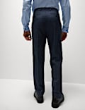 Regular Fit Stretch Checked Suit Trousers