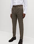 Slim Fit Prince of Wales Check Stretch Trousers